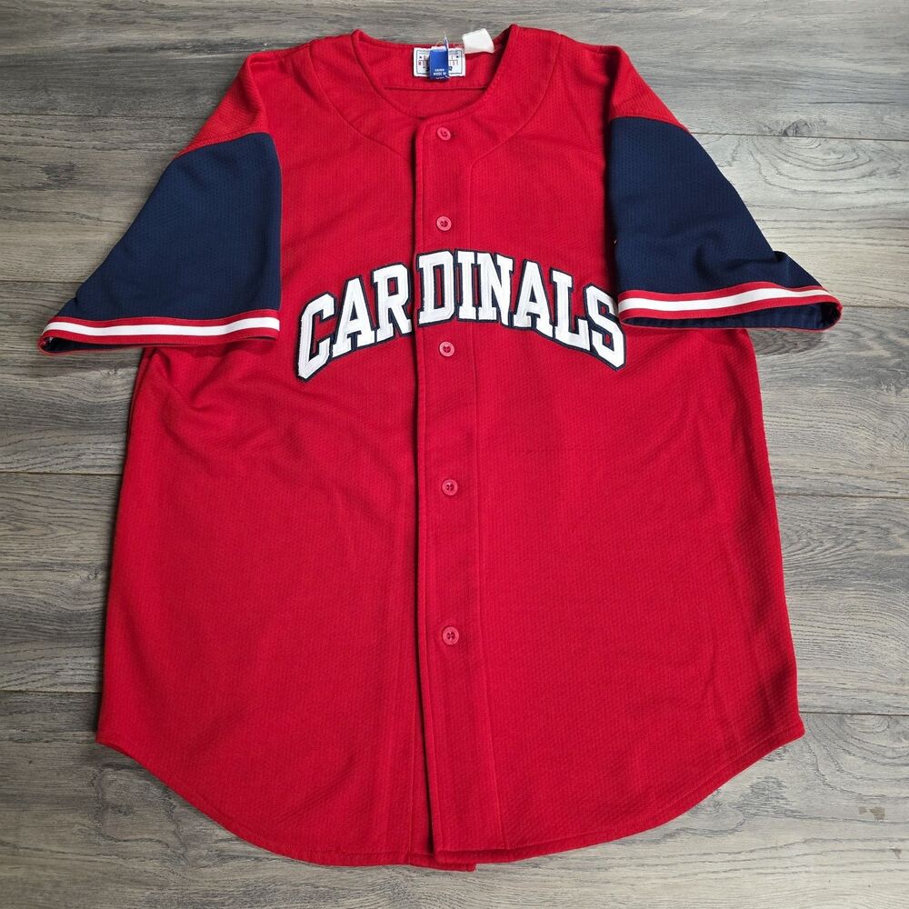 Vintage Starter St Louis Cardinals Jersey Mens XL Red Blue Mark McGwire #25 90s